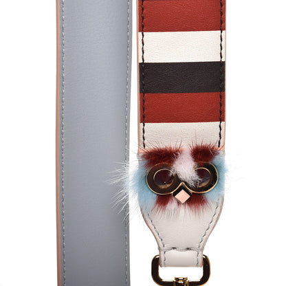 Fendi Calfskin Mink Fur Striped Hypnoteyes Strap You White Bloody Mary Multicolor 2 of 4