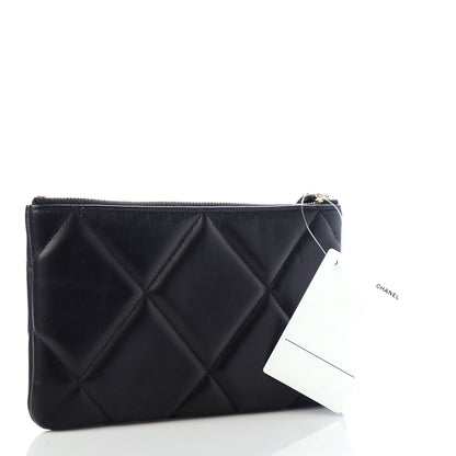 Chanel Shiny Goatskin Quilted Small Chanel 19 Pouch Black 3 of 7