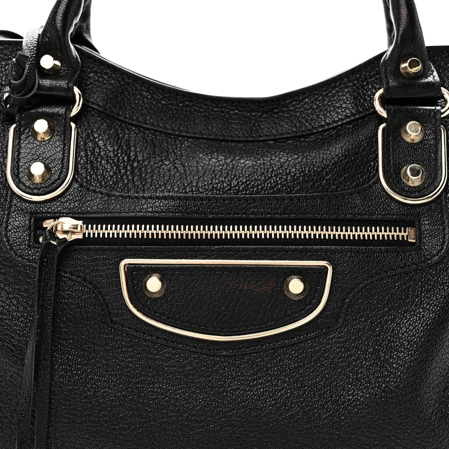 Chevre Gold Metallic Edge Hardware City Black