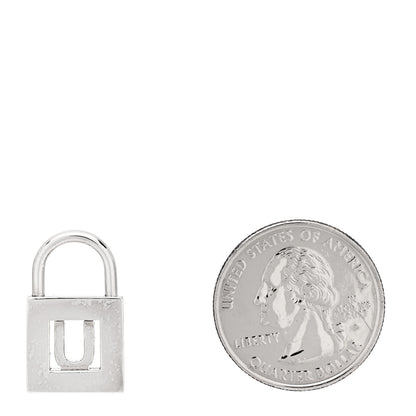 Tiffany Sterling Silver Letter U Lock Charm Pendant 2 of 4