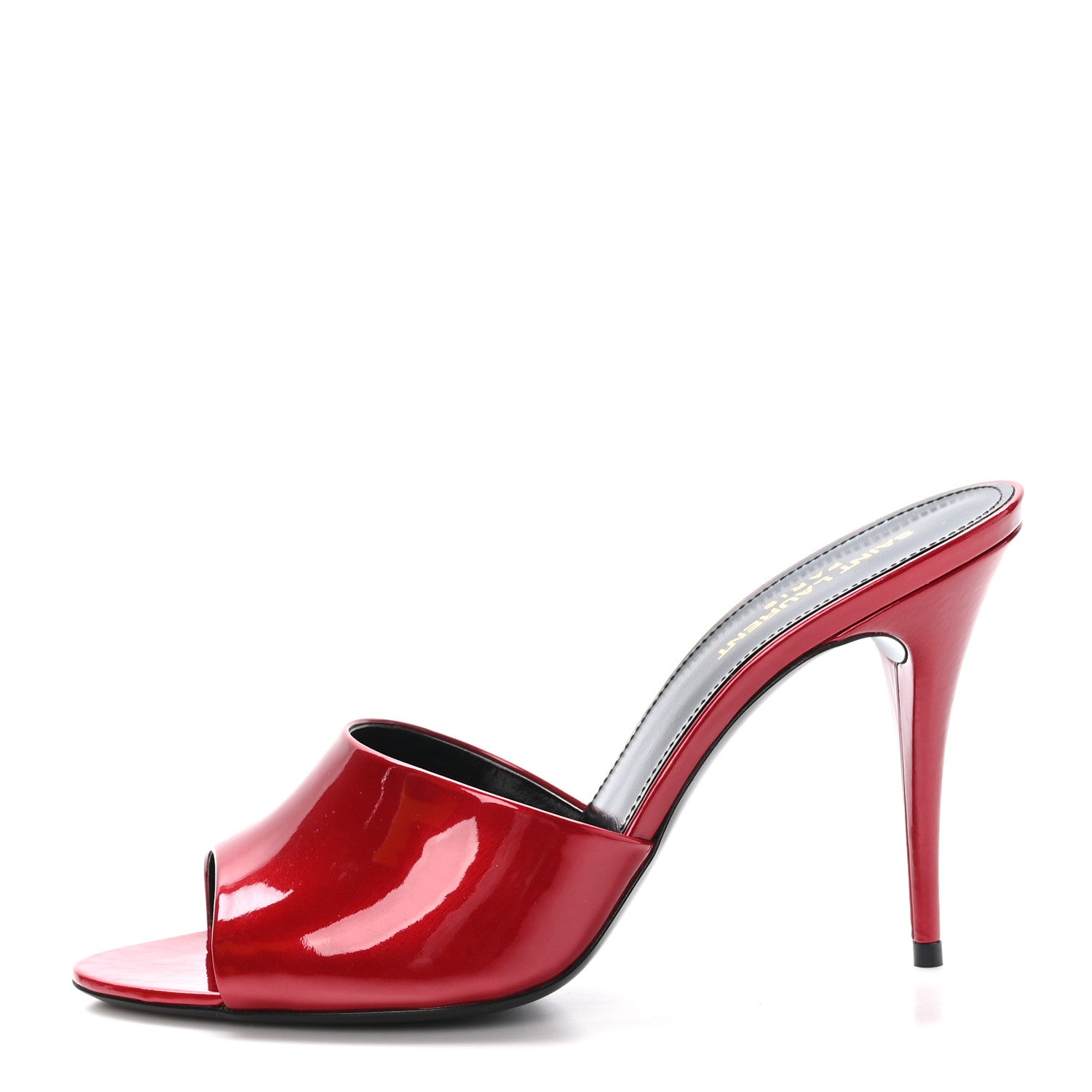 Saint Laurent Vernice Gloss La 16 95 Mule Sandals 40 Tibet Red 1 of 9
