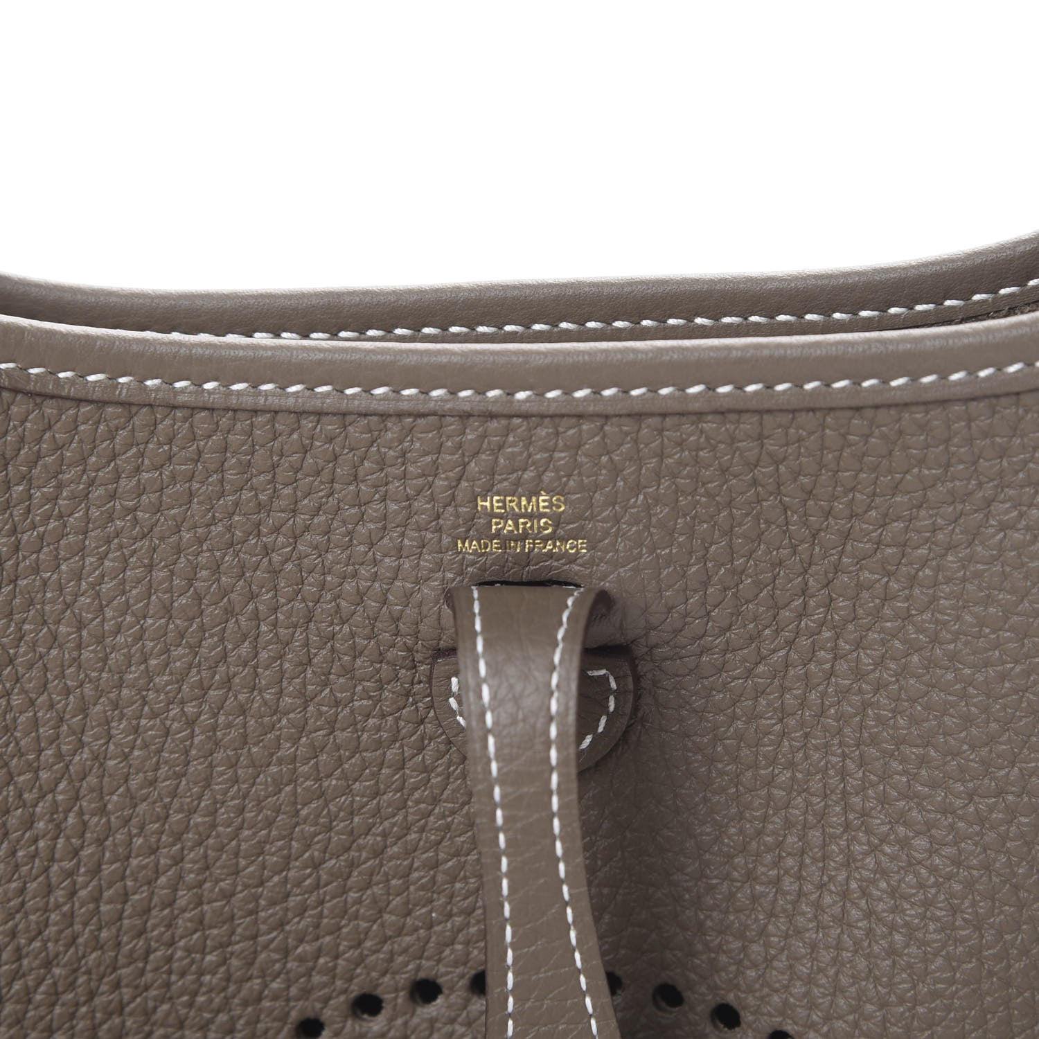 Hermes Taurillon Clemence Amazone Evelyne TPM Etoupe Bleu Indigo 5 of 10
