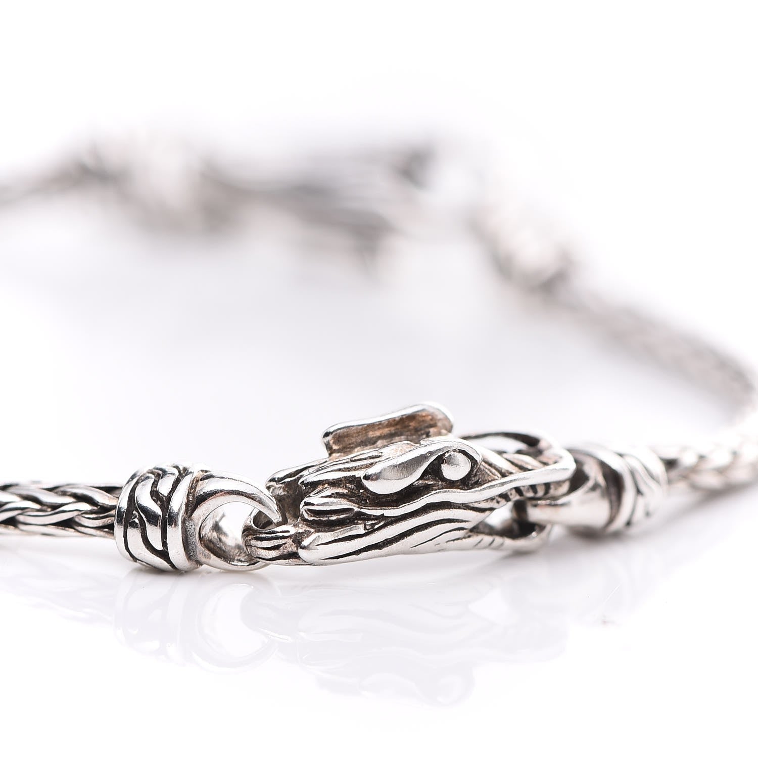 John Hardy Sterling Silver Naga Dragon Station Bracelet 7 of 8