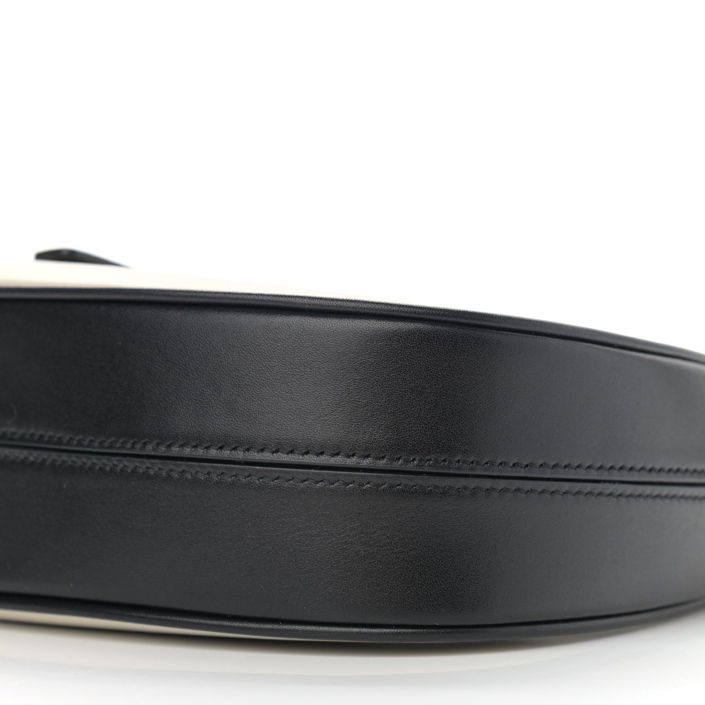 Shiny Calfskin Le Fermoir Hobo Blanc Vintage Black