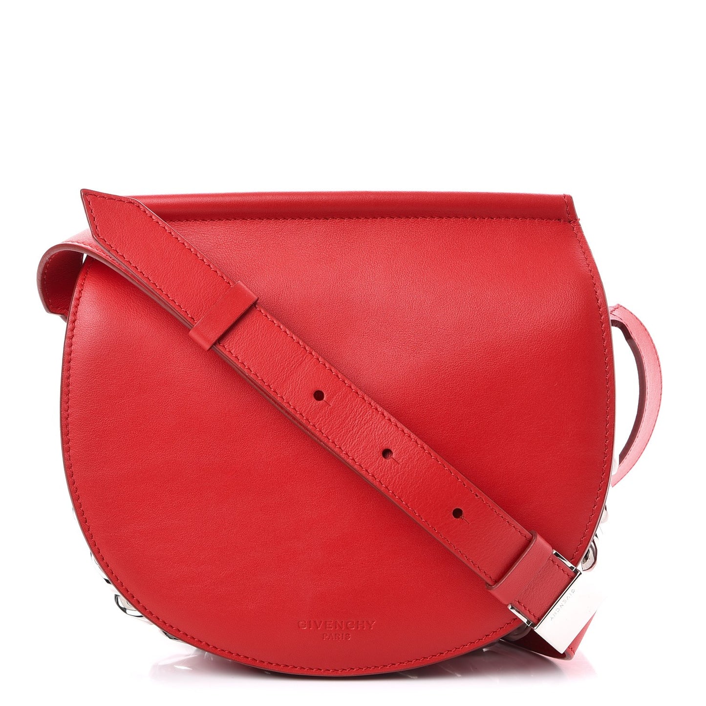 Calfskin Mini Infinity Saddle Bag Medium Red