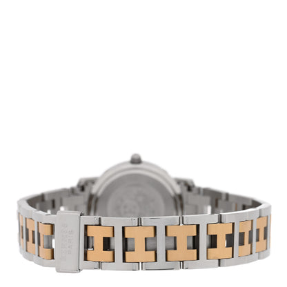 Hermes Stainless Steel 24mm Clipper Quartz Watch Gold 3 of 4