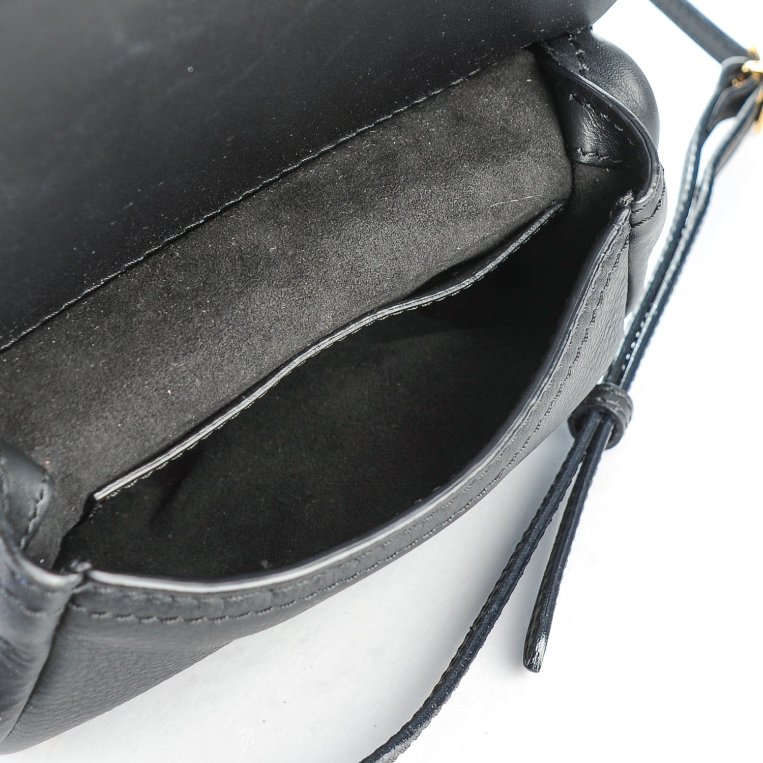 Burberry Calfskin Baby Bridle Saddle Bag Black 5 of 7