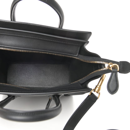 Celine Smooth Calfskin Nano Luggage Black 5 of 10