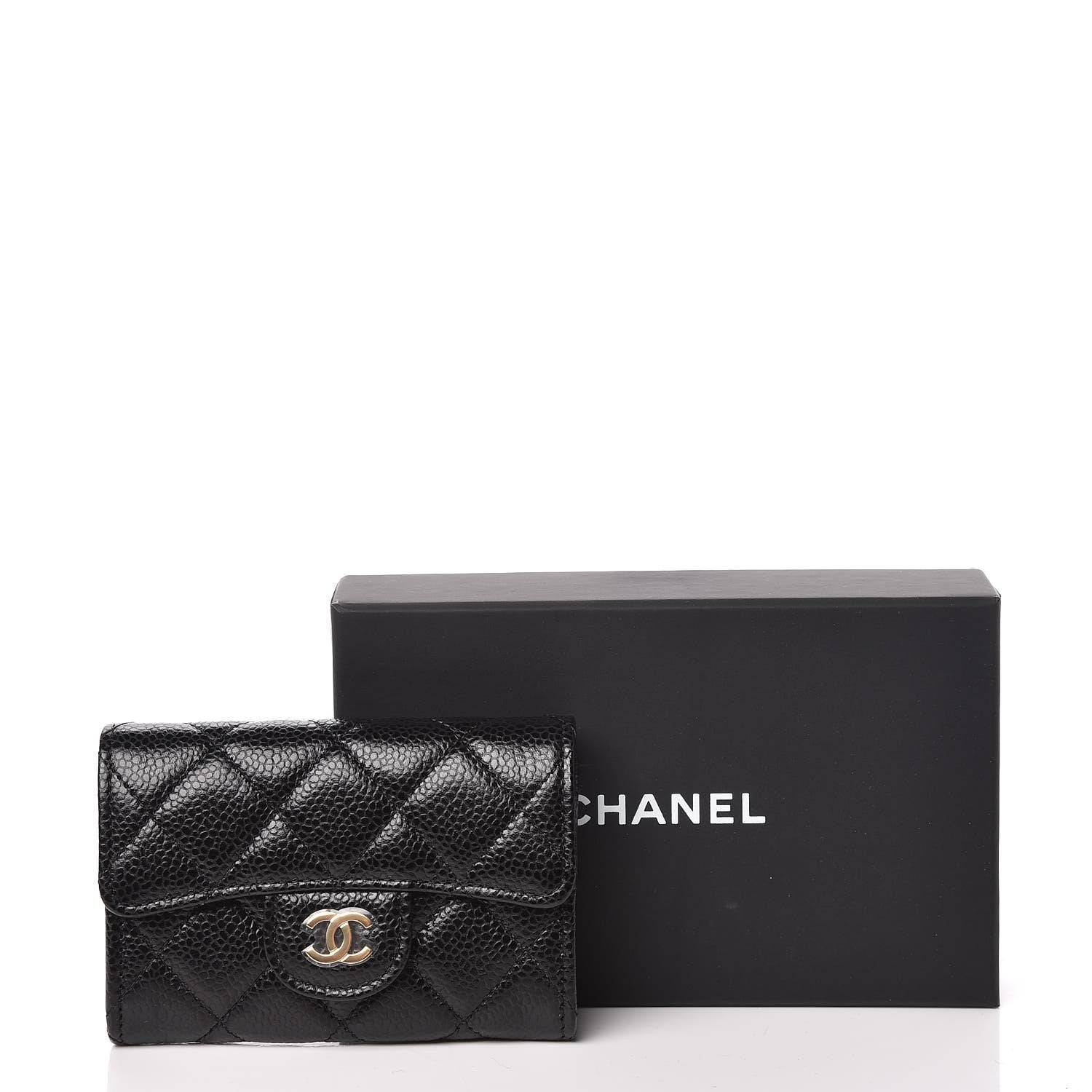 Chanel Caviar Quilted Flap Card Holder Black 9 of 9