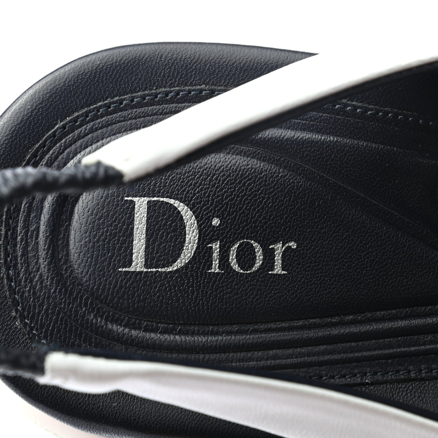 Lambskin Dior Pulse Sandals 39.5 Black Marine
