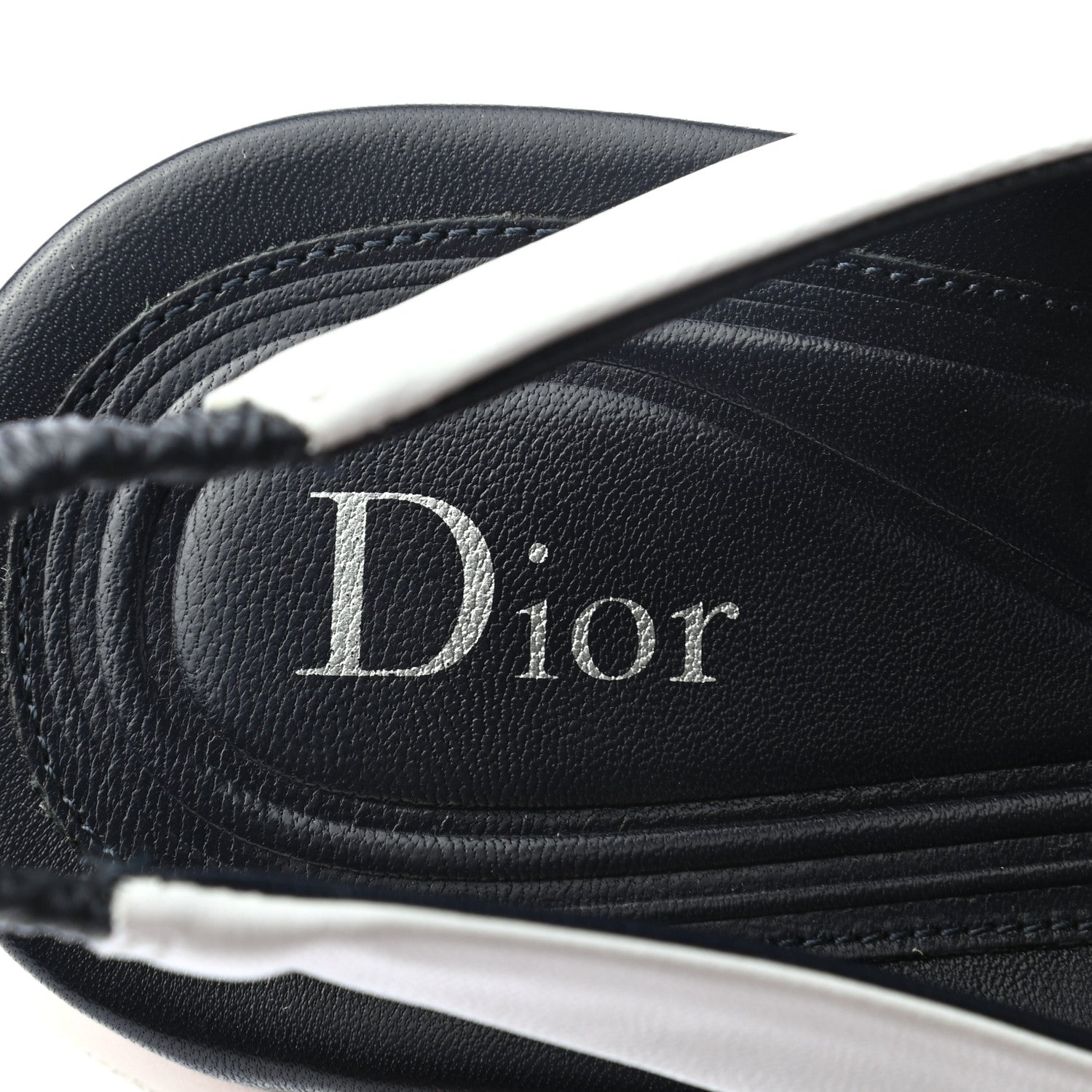 Christian Dior Lambskin Dior Pulse Sandals 39.5 Black Marine 8 of 8