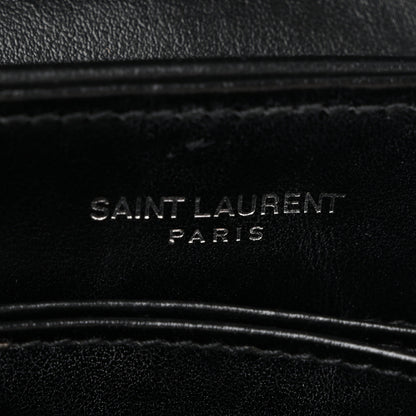 Saint Laurent Calfskin Y Quilted Monogram Toy Loulou Crossbody Bag Black 12 of 15