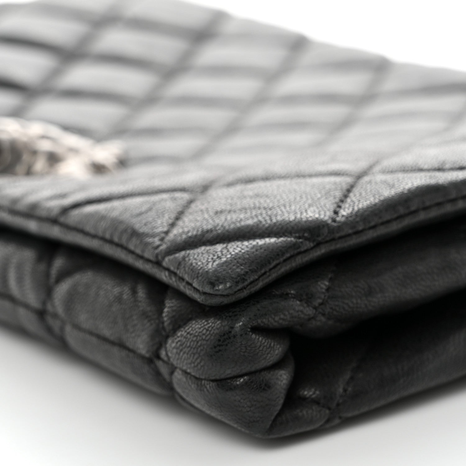 Chanel Lambskin Quilted Medium Leo Lion Flap Clutch Black 8 of 11