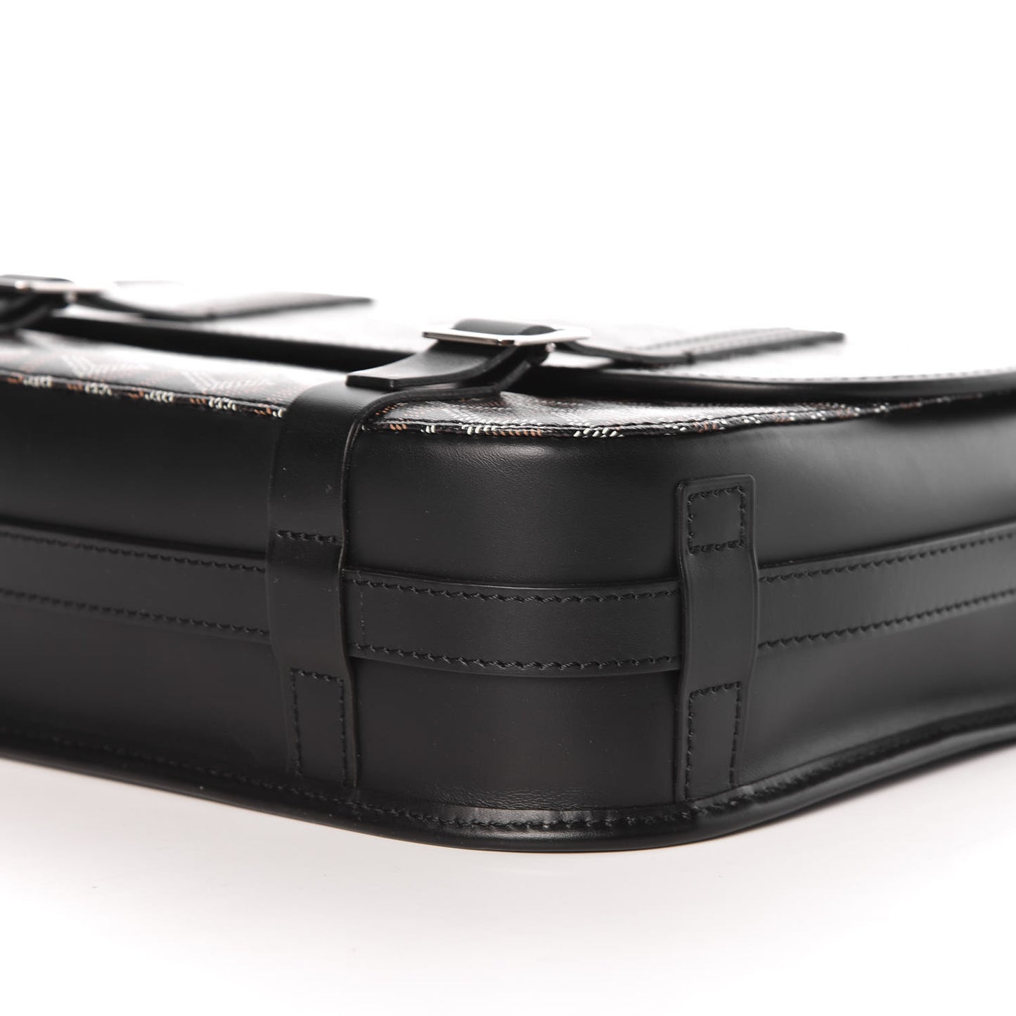 Goyardine Belvedere MM Messenger Bag Black