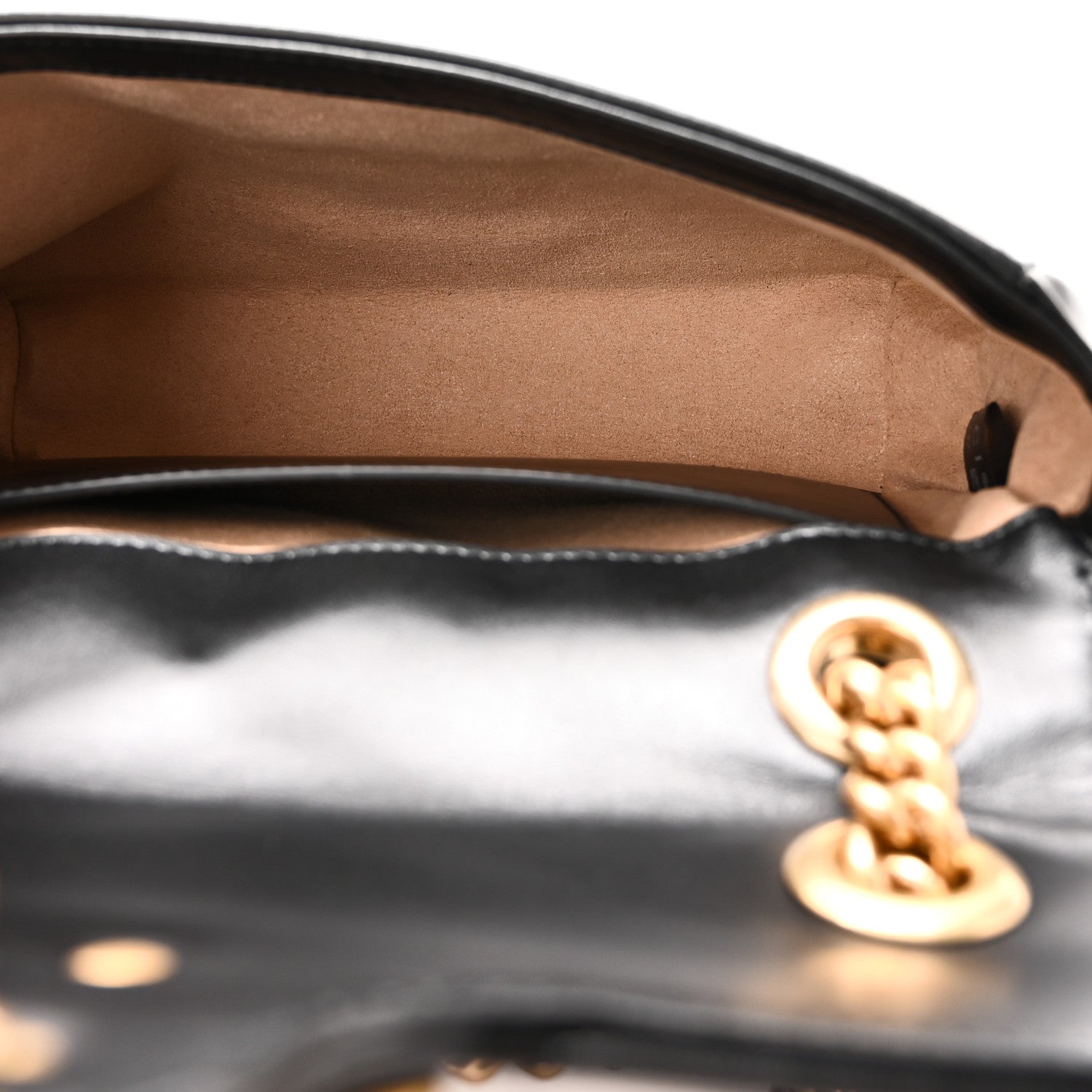 Gucci Calfskin Matelasse Mini GG Marmont Shoulder Bag Black 5 of 10