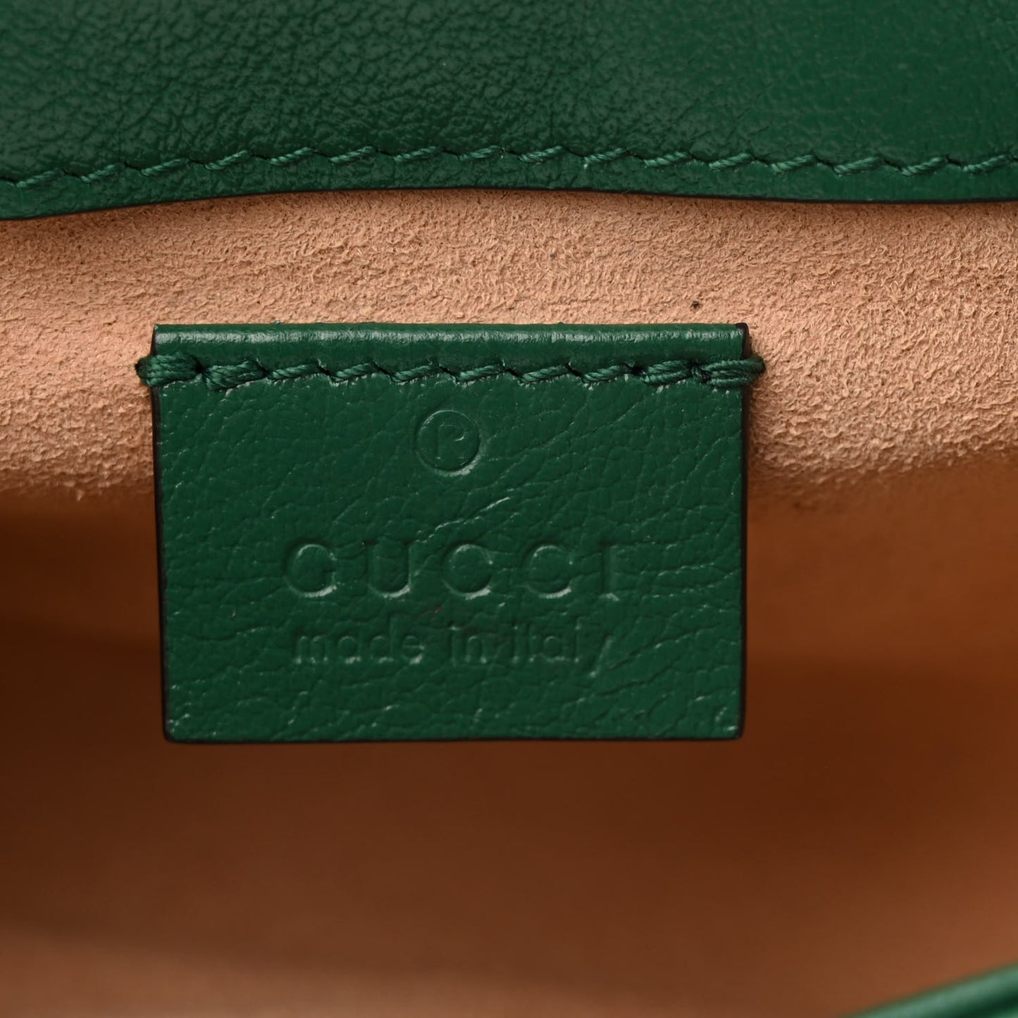 Azalea Calfskin Enamel Matelasse Diagonal Super Mini Torchon GG Marmont Shoulder Bag New Shamarock Emerald