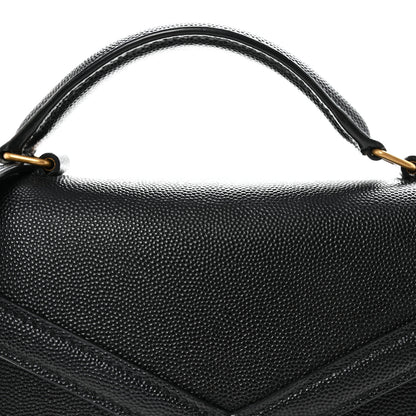 Saint Laurent Grain De Poudre Mini Classic Monogram Cassandra Top Handle Black 7 of 9