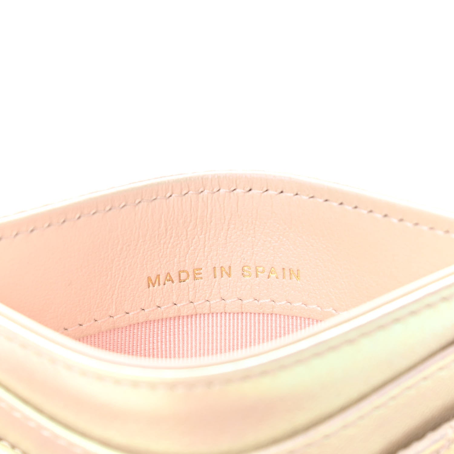 Chanel Iridescent Lambskin Quilted Card Holder Ivory 7 of 9