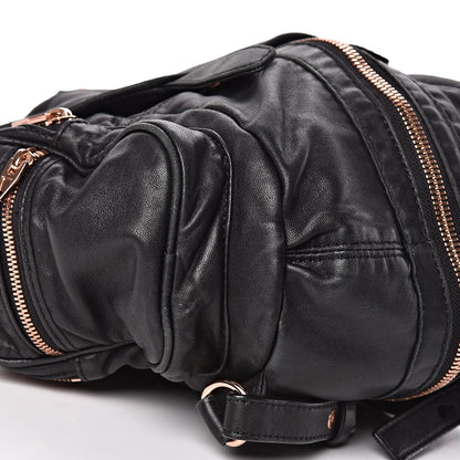 Alexander Wang Lambskin Mini Marti Backpack Washed Black Rose Gold Hardware 7 of 19