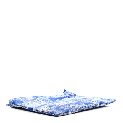 Christian Dior Embroidered Toile De Jouy Diortravel Zipped Pouch Blue 4 of 9
