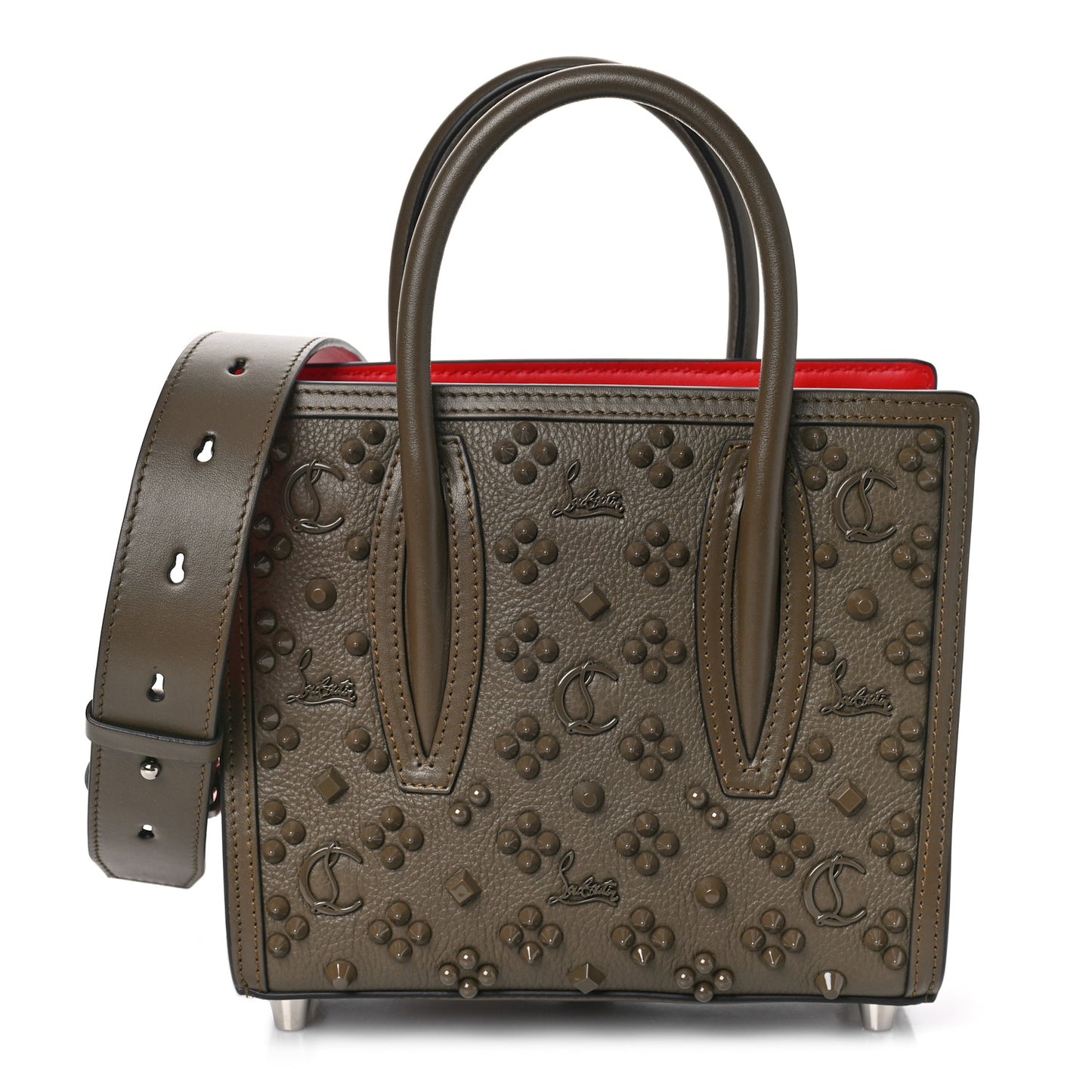 Calfskin Spikes Loubinthesky Mini Paloma Silex