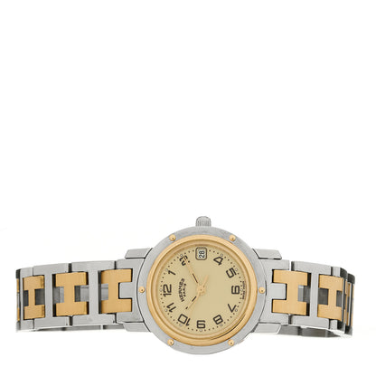 Hermes Stainless Steel 24mm Clipper Quartz Watch Gold 2 of 4