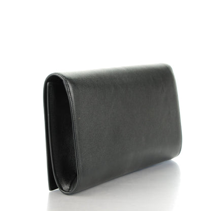 Saint Laurent Calfskin Monogram Large Belle De Jour Clutch Black 3 of 7