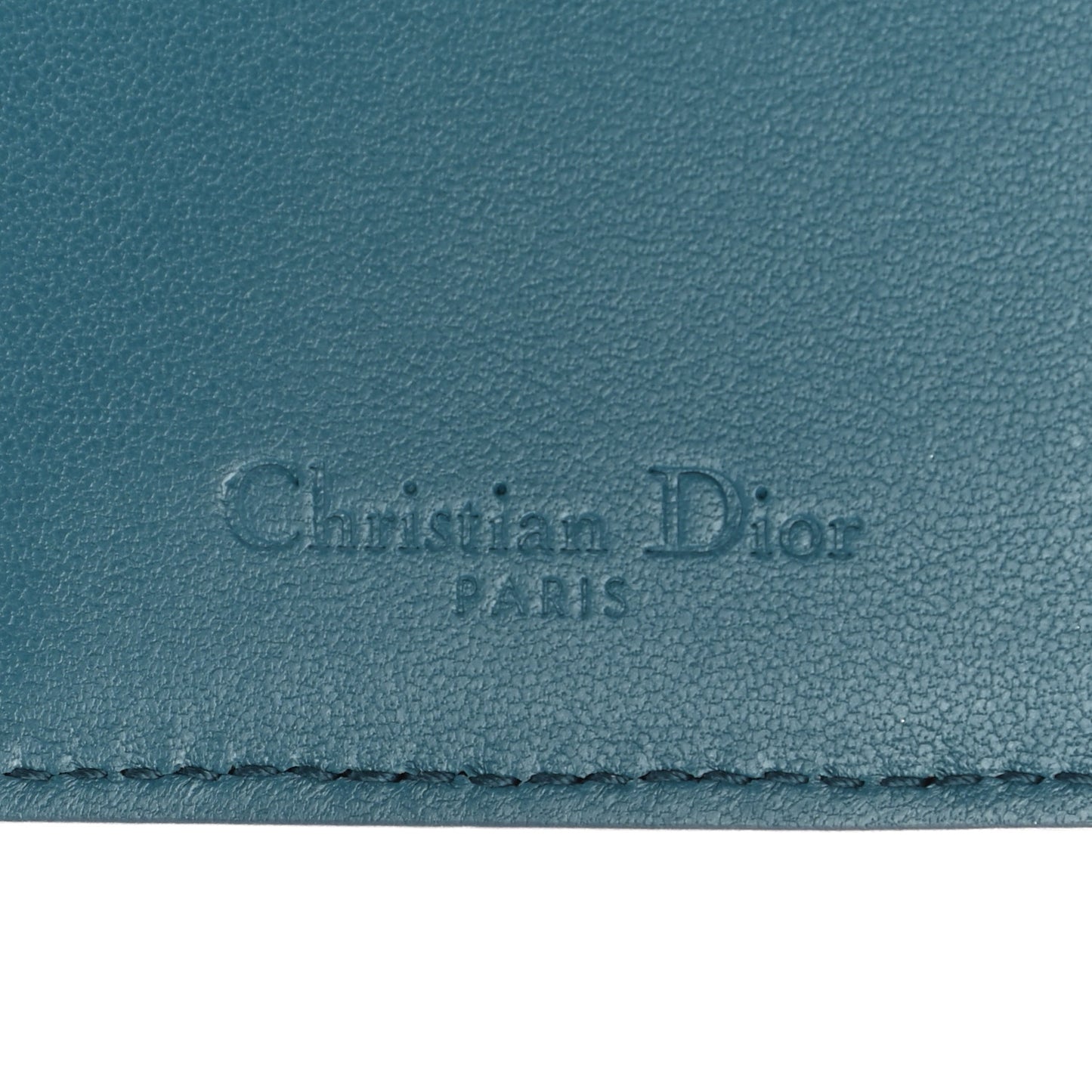 Lambskin Cannage Small Lady Dior Flap Card Holder Deep Ocean