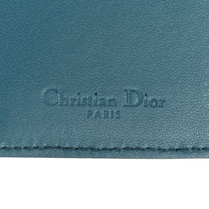 Christian Dior Lambskin Cannage Small Lady Dior Flap Card Holder Deep Ocean 6 of 9