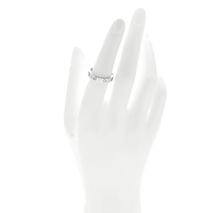 Cartier 18K White Gold Diamond 4mm LOVE Wedding Band Ring 54 6.75 2 of 5