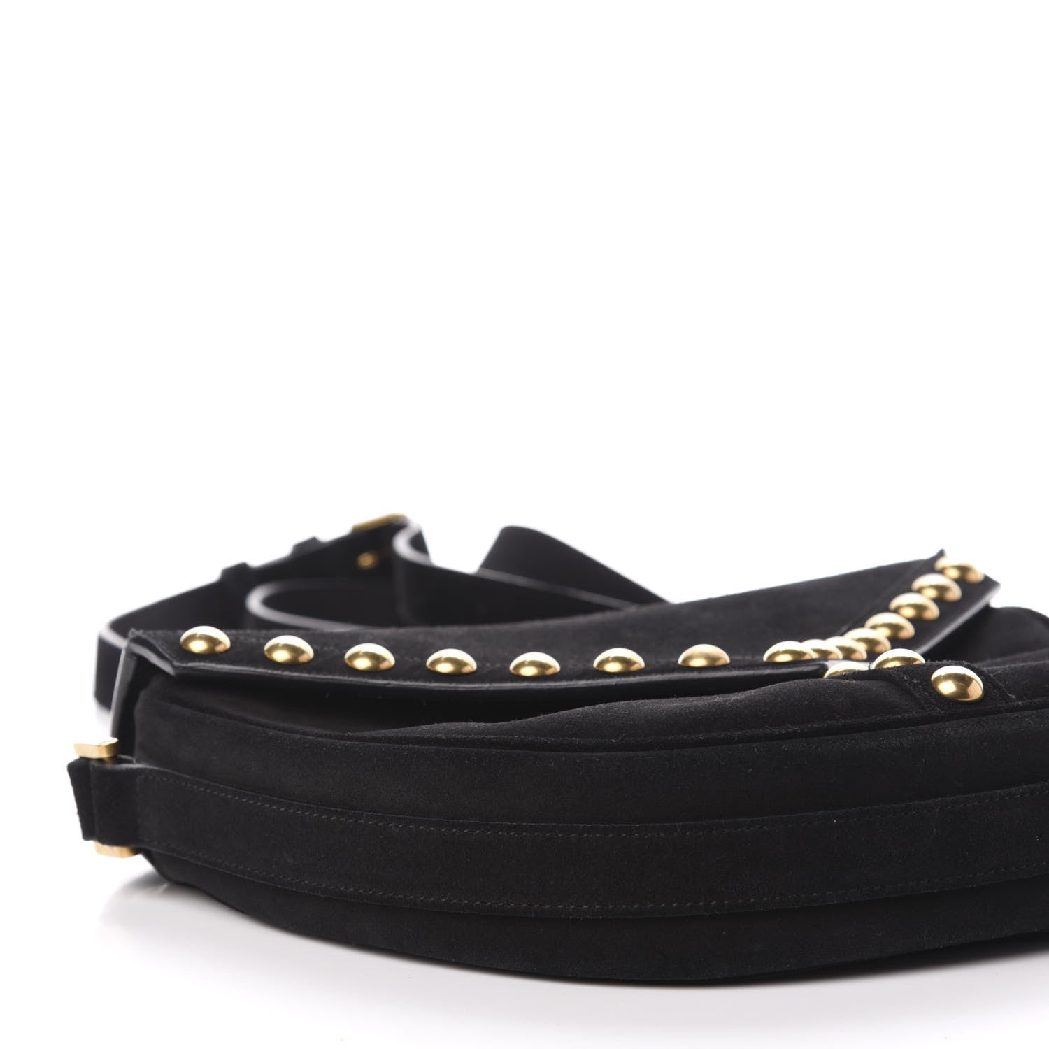 Saint Laurent Suede Y Studs Crossbody Bag Black 10 of 13