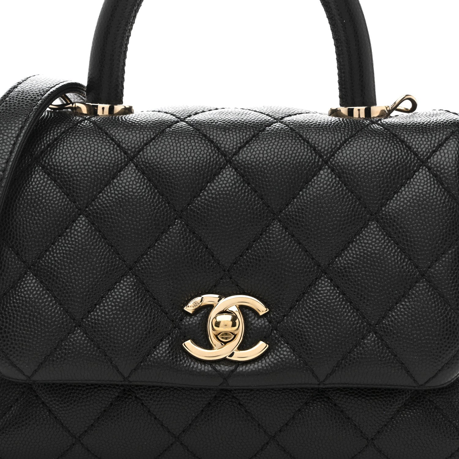 Chanel Caviar Quilted Extra Mini Coco Handle Flap Black 8 of 11