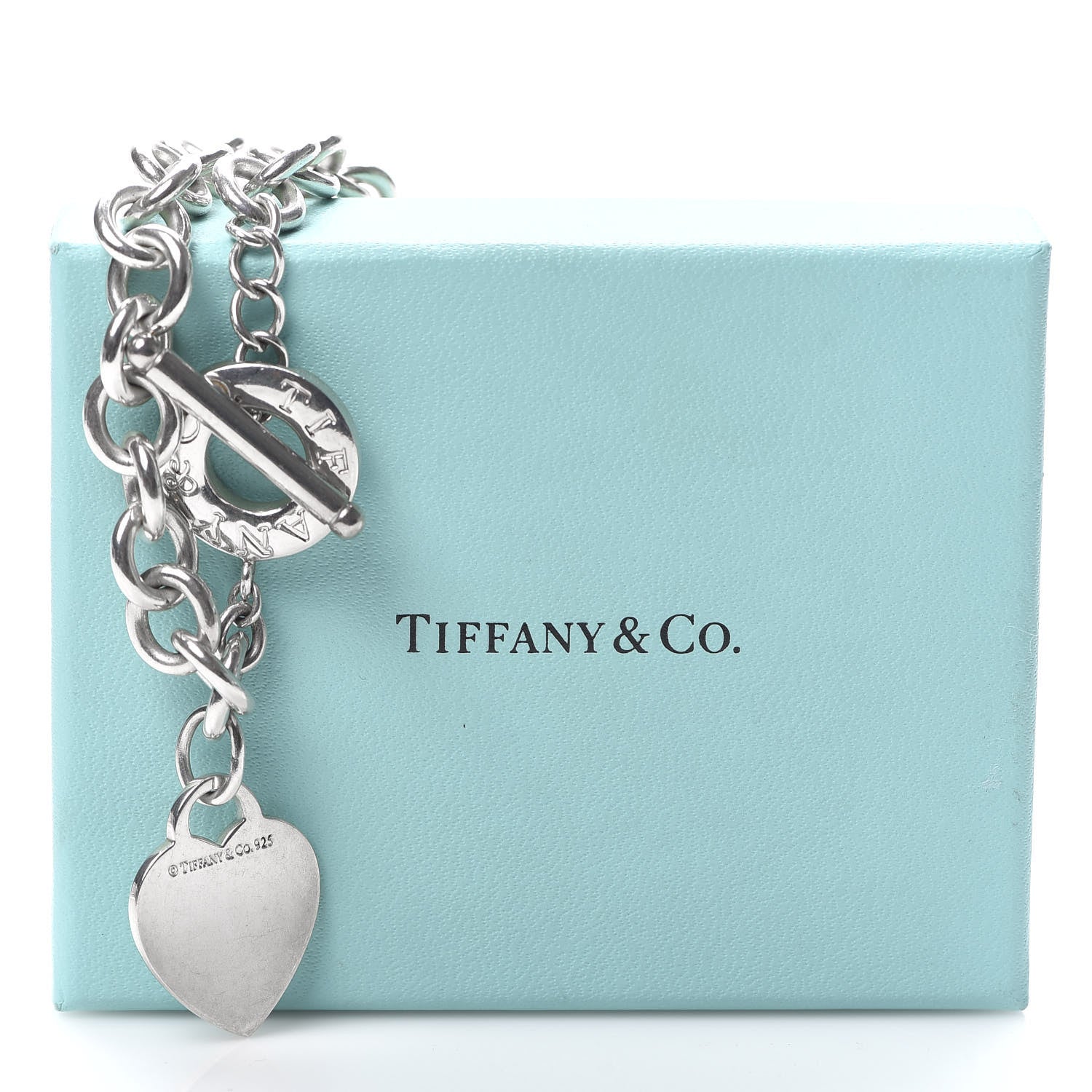 Tiffany Sterling Silver Heart Tag Toggle Necklace 5 of 5