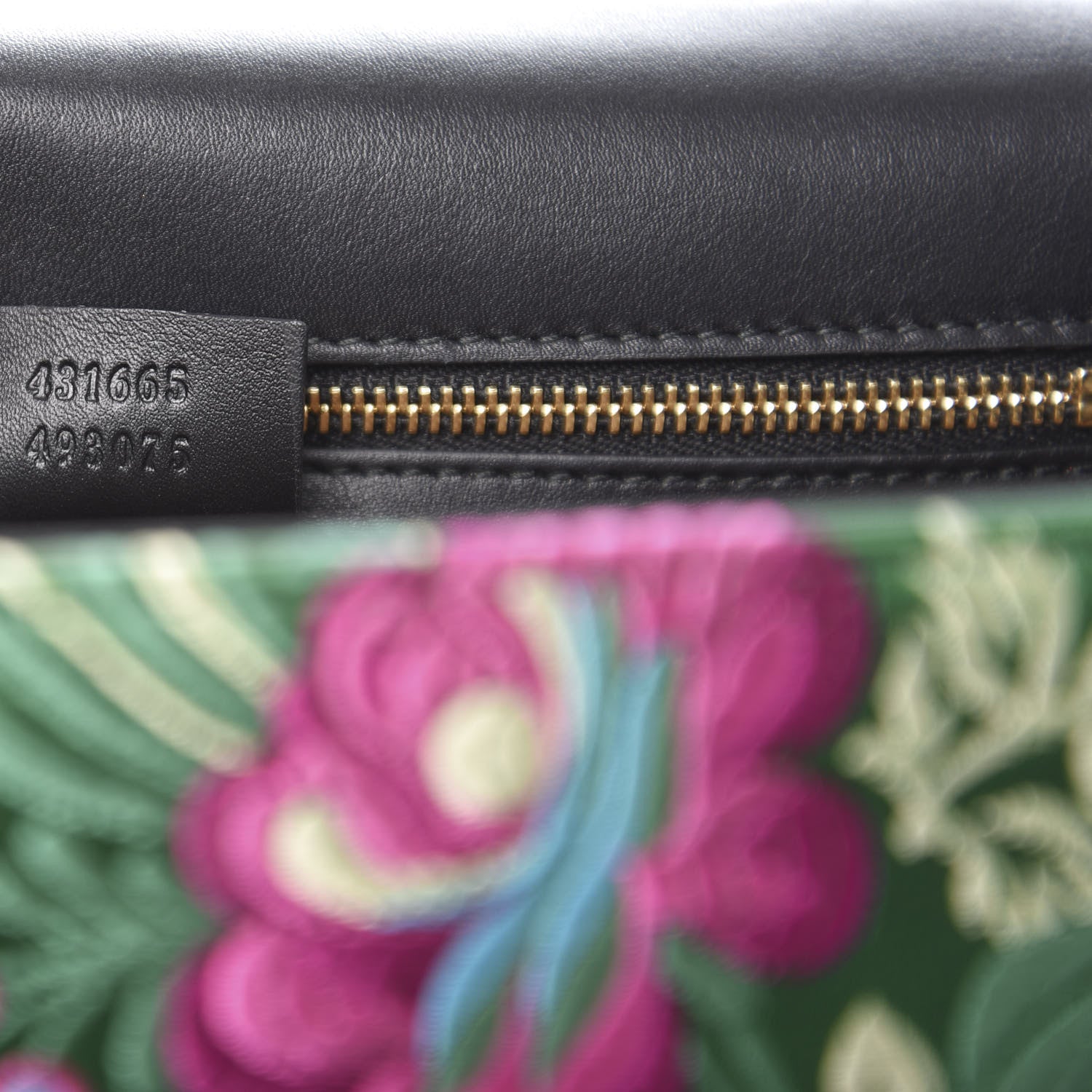 Gucci Jacquard Floral Medium Sylvie Top Handle Bag Green Multicolor Black 8 of 12