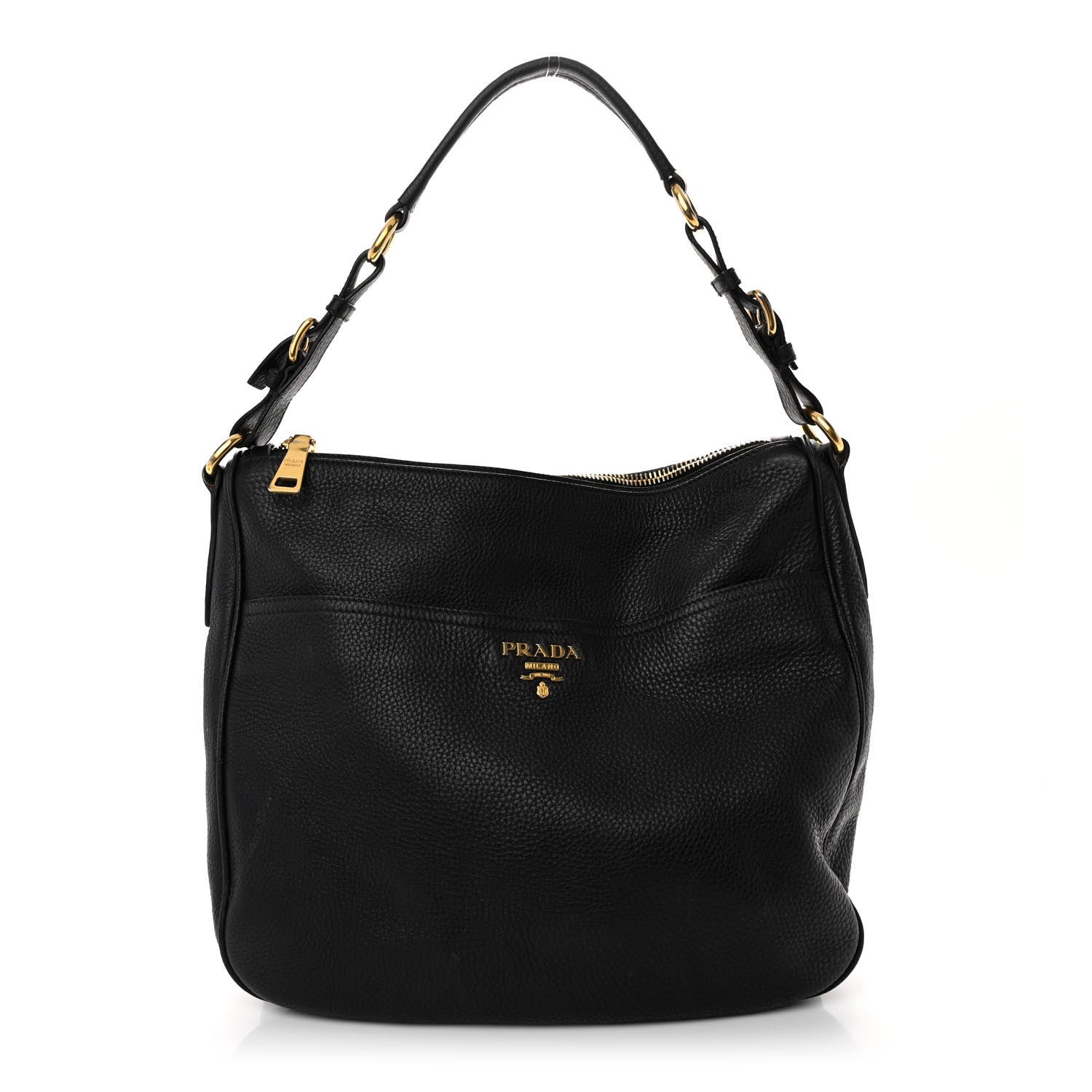 Prada Vitello Daino Sacca Hobo Black 1 of 10