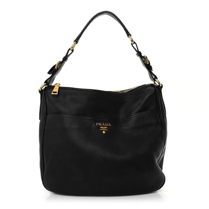 Prada Vitello Daino Sacca Hobo Black 1 of 10