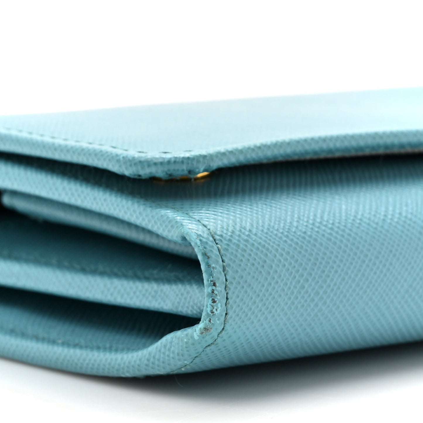 Saffiano Metal Continental Flap Wallet Turchese