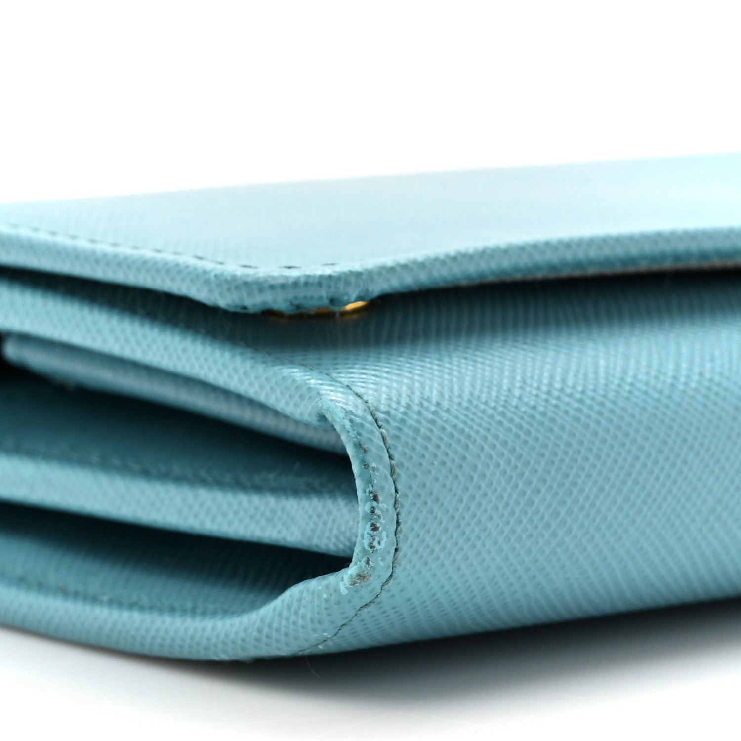 Prada Saffiano Metal Continental Flap Wallet Turchese 10 of 16