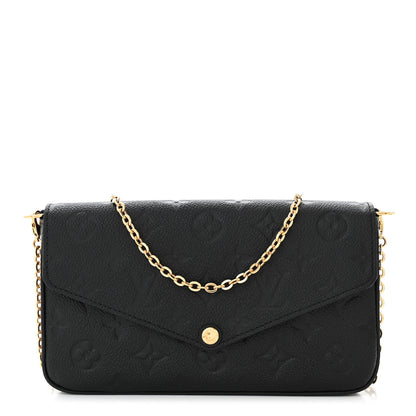 Louis Vuitton Empreinte Pochette Felicie Chain Wallet Black 1 of 11
