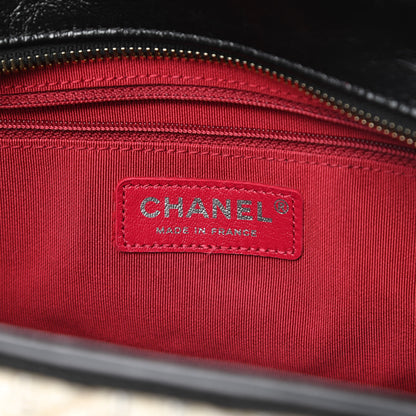 Chanel Tweed Calfskin Quilted Medium Gabrielle Hobo Ivory Black 6 of 13