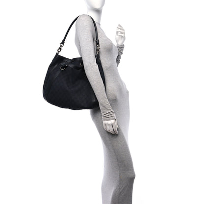 Gucci Monogram Medium Abbey Convertible Tote Black 2 of 10