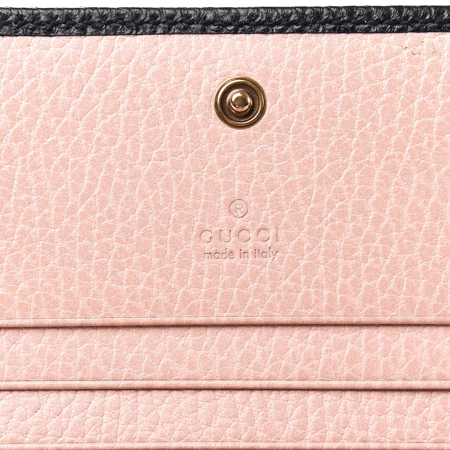 Gucci Calfskin GG Marmont Bow Card Case Black 6 of 7