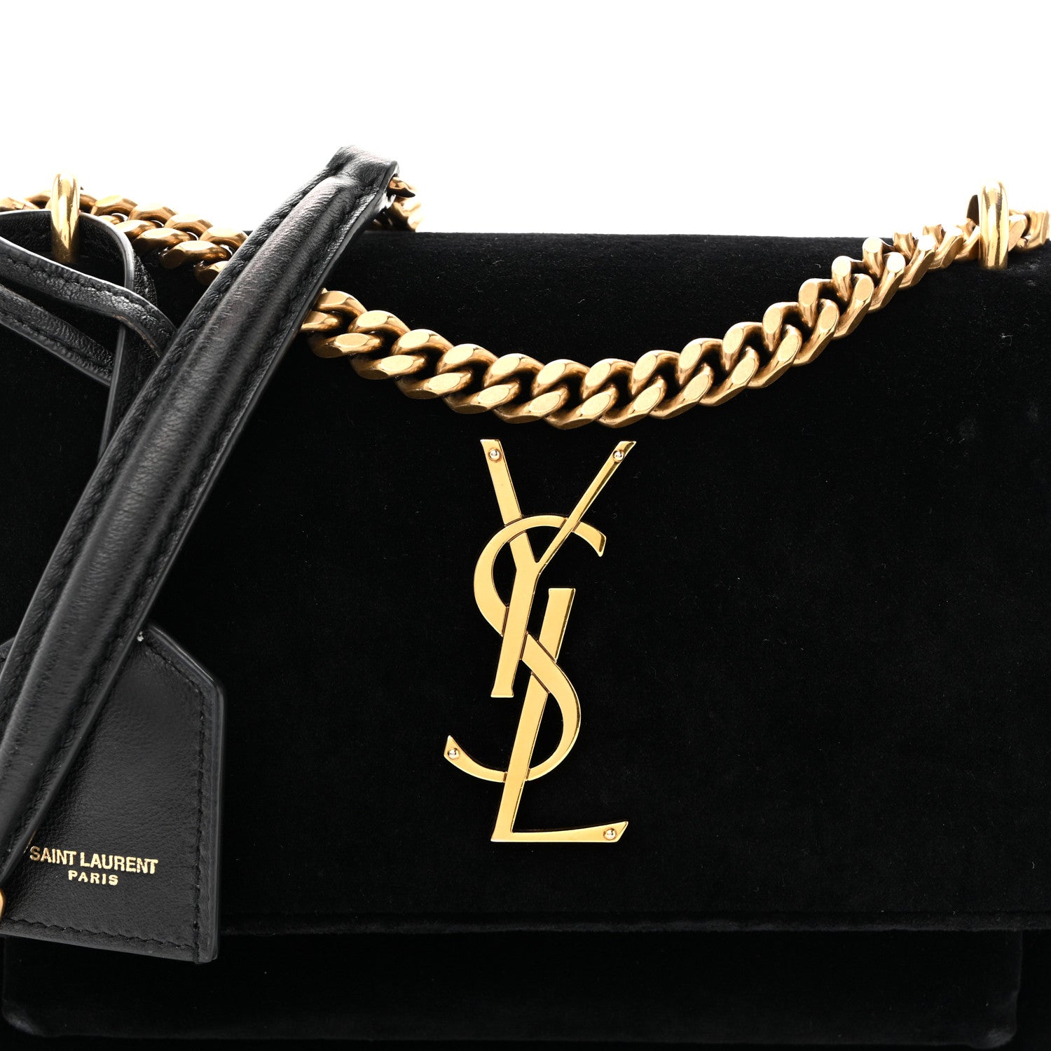 Saint Laurent Velvet Small Monogram Sunset Black 8 of 12