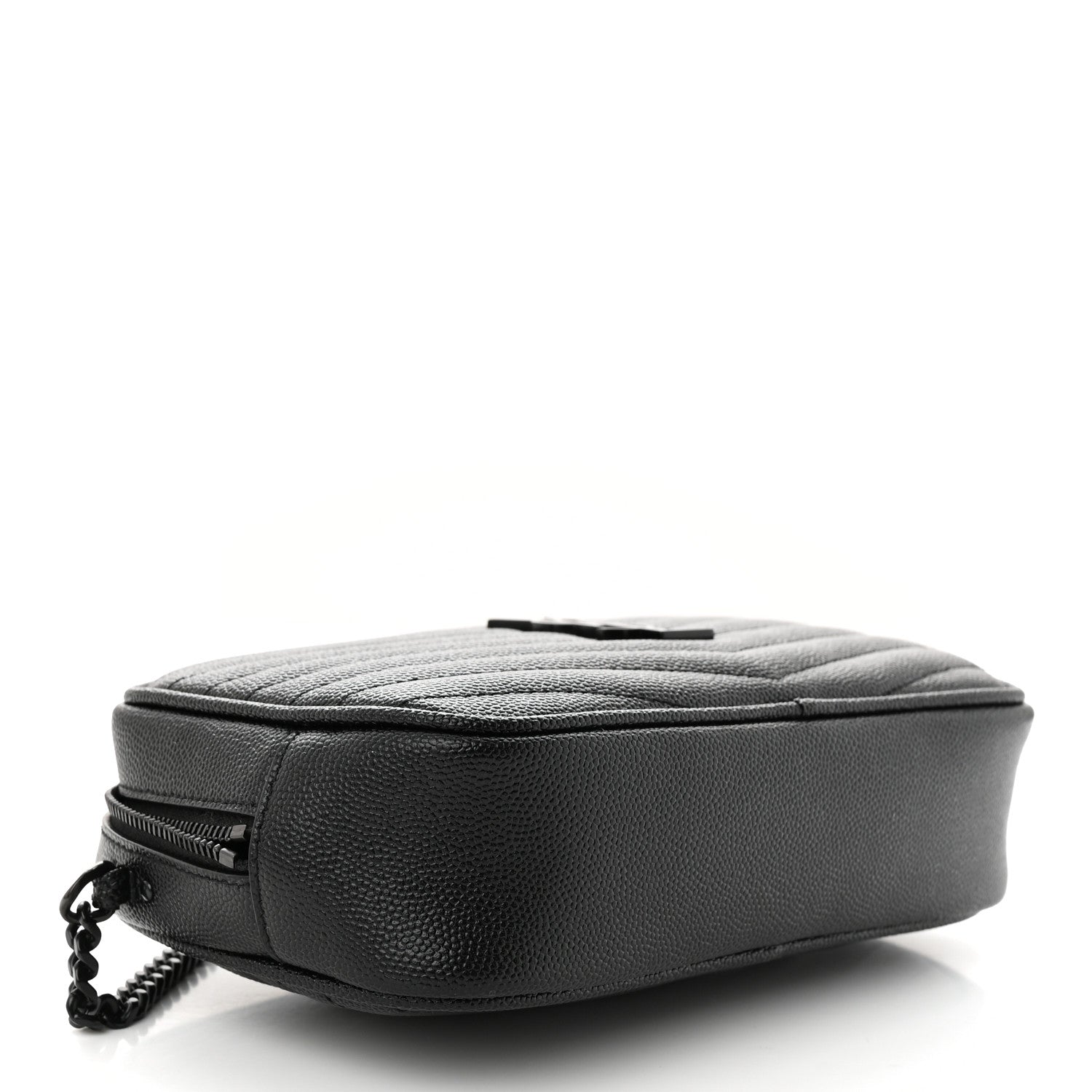 Saint Laurent Grain De Poudre Matelasse Monochrome Monogram Mini Lou Camera Bag Black 4 of 13