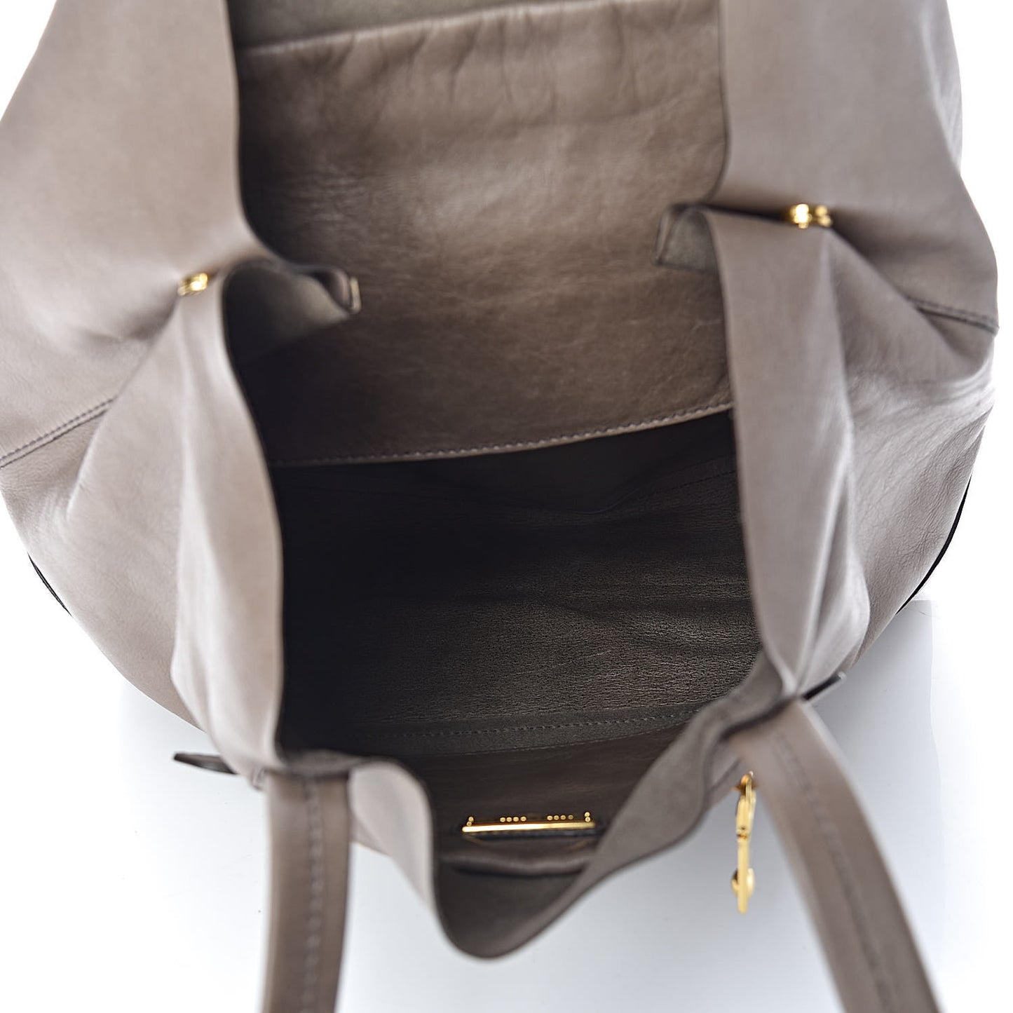 Vitello New Calfskin Shopping Tote Pietra
