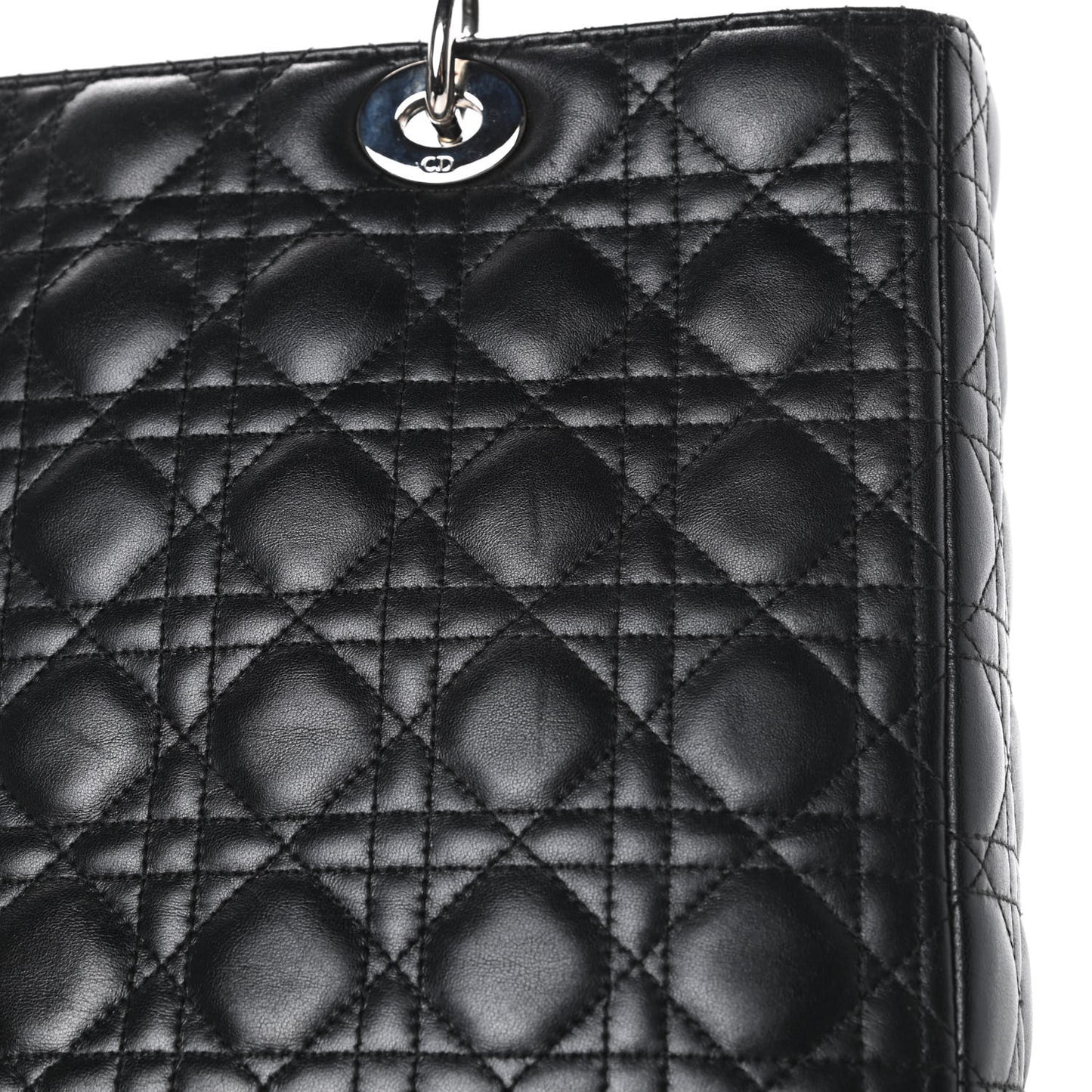 Lambskin Cannage Large Lady Dior Black
