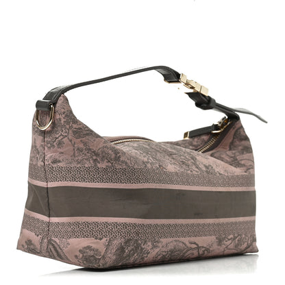Christian Dior Technical Fabric Toile De Jouy DiorTravel Nomad Pouch Pink Grey 3 of 10