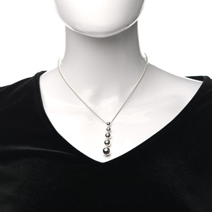 Tiffany Sterling Silver Graduated Ball Drop Necklace 2 of 5