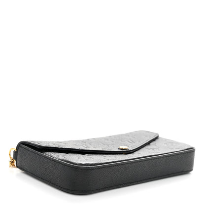 Louis Vuitton Empreinte Pochette Felicie Chain Wallet Black 5 of 9