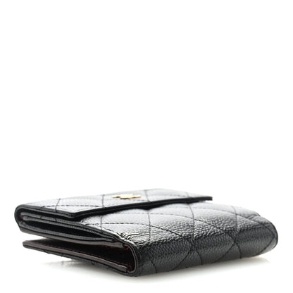 Chanel Caviar Quilted Compact French Flap Wallet Black 3 of 6